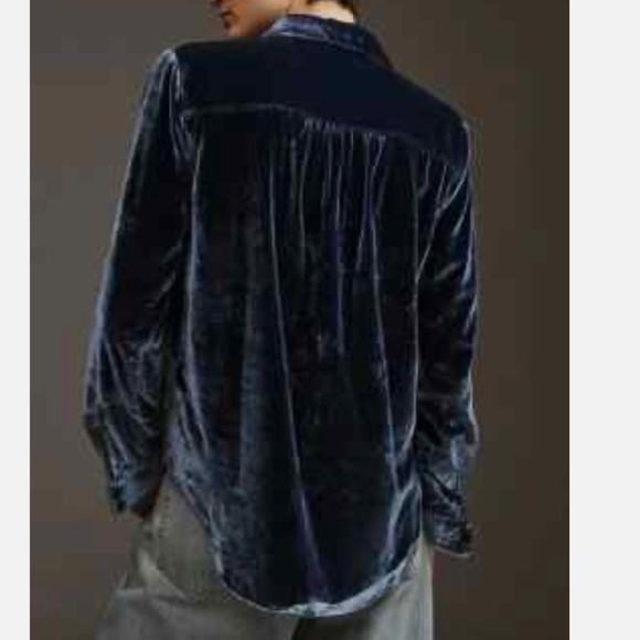 NWT - Pilcro Hadley Relaxed Button-down Velvet Edition - Picture 7 of 11